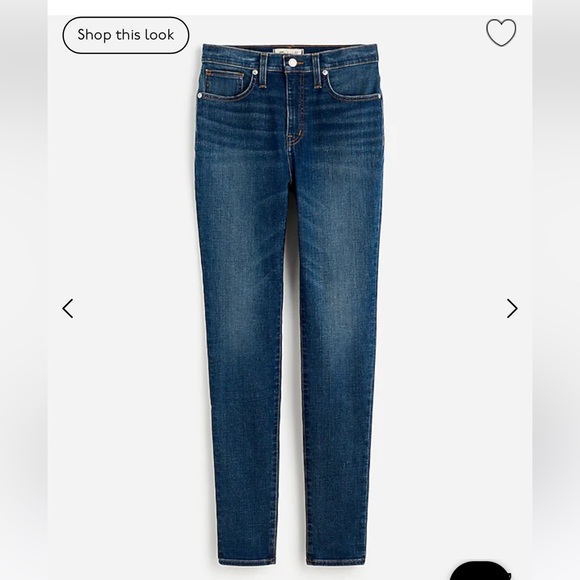 Madewell 10” High Rise Skinny Blue Denim Jeans size 29T - Picture 4 of 11